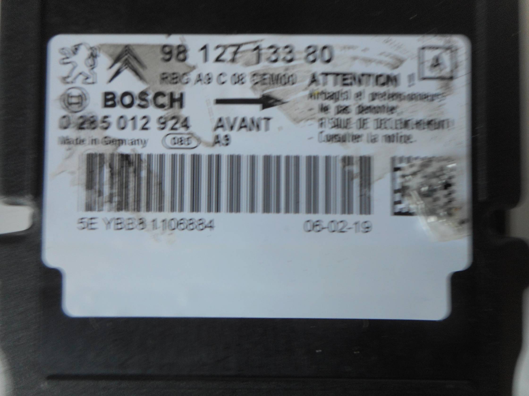 Centralina comando airbag